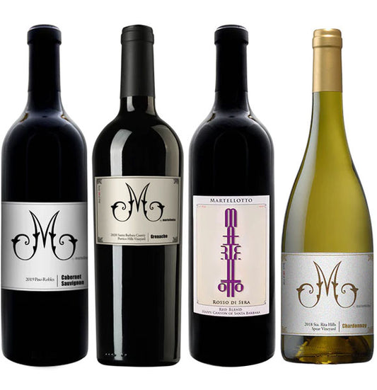 90+ Rated, 4 bottles of Martellotto's Best from Sta. Rita Hills & Happy Canyon